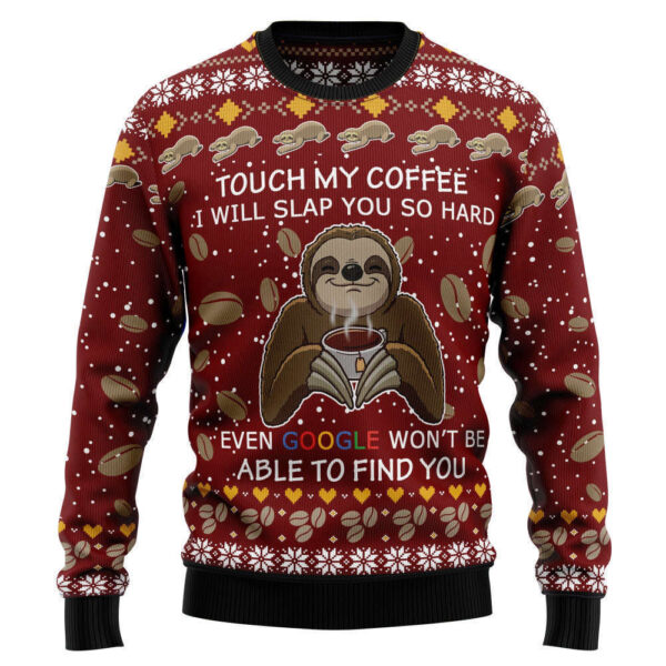 Sloth Coffee Gifts For Family Holiday Christmas Ugly Sweater