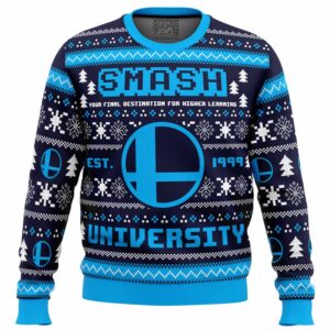 Smash University Super Smash Bros Gifts For Family Holiday Christmas Ugly Sweater