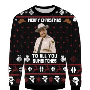 Smokey And The Bandit Merry Christmas Gifts For Family Holiday Christmas Ugly Sweater