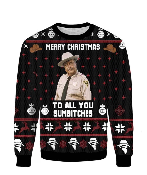 Smokey And The Bandit Merry Christmas Gifts For Family Holiday Christmas Ugly Sweater