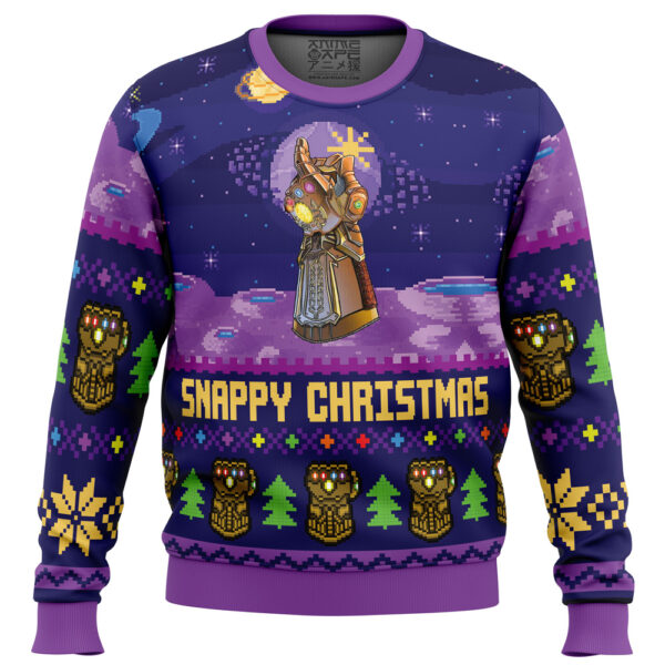 Snappy Christmas Infinity Gauntlet Marvel Gifts For Family Holiday Christmas Ugly Sweater