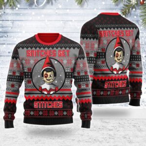 Snitches Get Stitches Best Gifts For Family For Holiday Christmas Ugly Sweater