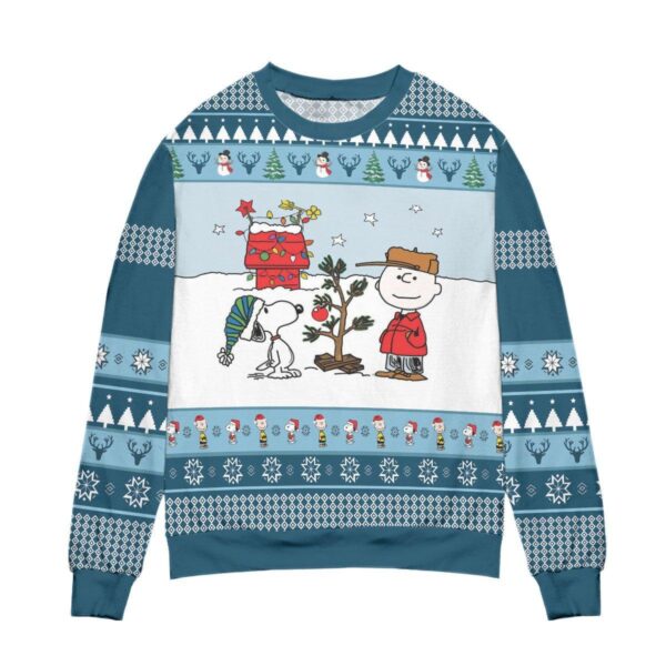 Snoopy And Charlie Brown Its Not What Under The Tree Gifts For Family Holiday Christmas Ugly Sweater