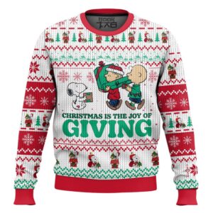 Snoopy Christmas is the Joy Best Holiday Christmas Ugly Sweater Gifts For Family