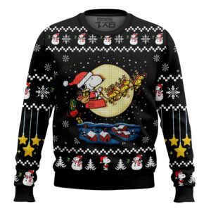 Snoopy The Charlie Brown and Snoopy Show Best Holiday Christmas Ugly Sweater Gifts For Family