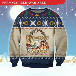 Snoopy The Lord of the Rings Ugly Knitted Christmas 3D Sweater