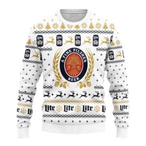 Snowflakes Miller Lite Christmas Best Holiday Christmas Ugly Sweater Gifts For Family