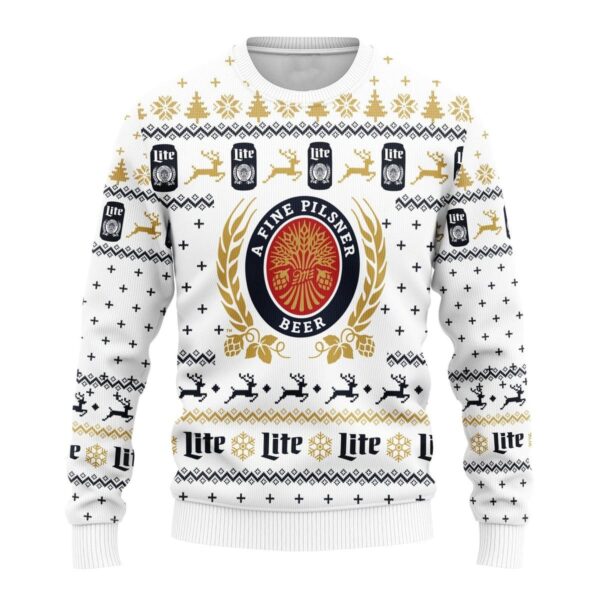 Snowflakes Miller Lite Christmas Best Holiday Christmas Ugly Sweater Gifts For Family