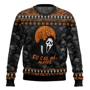 So Call Me May Be Scream Horror Best Holiday Christmas Ugly Sweater Gifts For Family