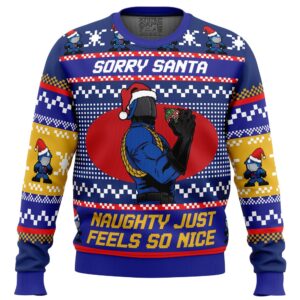 Sorry Santa Cobra Commander GI Joe Gifts For Family Holiday Christmas Ugly Sweater