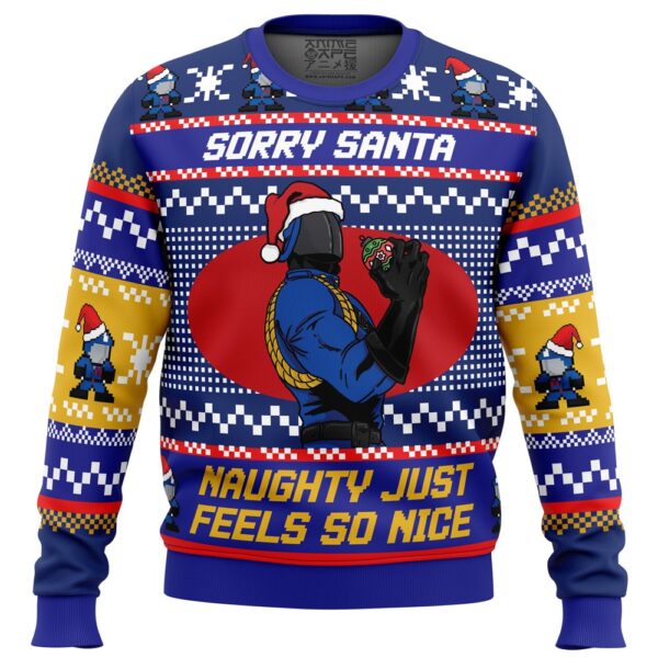 Sorry Santa Cobra Commander GI Joe Gifts For Family Holiday Christmas Ugly Sweater