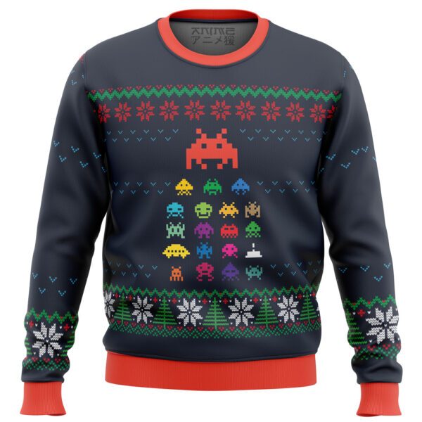 Space Invaders Gifts For Family Holiday Christmas Ugly Sweater