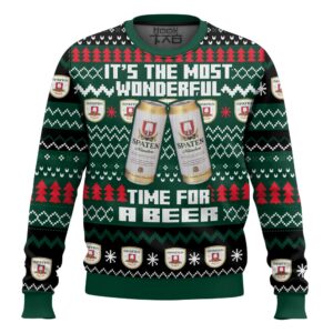 Spaten Its the Most Wonderful time for a Beer Best Holiday Christmas Ugly Sweater Gifts For Family