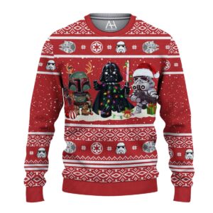 Star Wars Chibi Gifts For Family Holiday Christmas Ugly Sweater