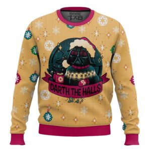 Star Wars Darth the Halls Christmas Best Holiday Christmas Ugly Sweater Gifts For Family