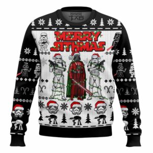 Star Wars Merry Sithmas Stormtrooper Darth Vader Best Holiday Christmas Ugly Sweater Gifts For Family