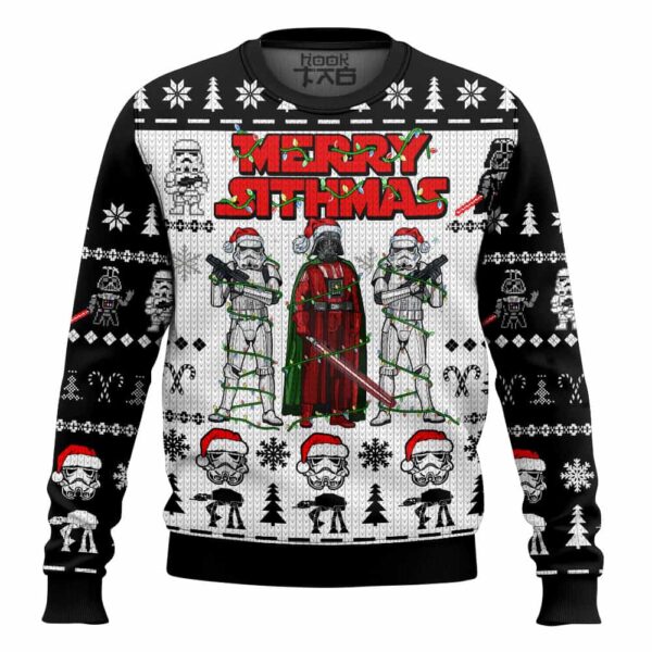 Star Wars Merry Sithmas Stormtrooper Darth Vader Best Holiday Christmas Ugly Sweater Gifts For Family