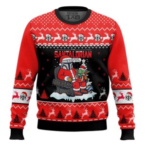 Star Wars SANTALORIAN Best Holiday Christmas Ugly Sweater Gifts For Family