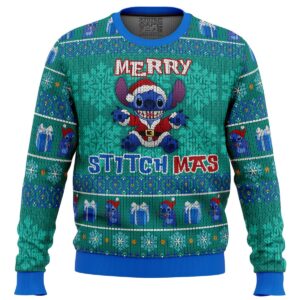 Stitch Merry Stitchmas Gifts For Family Holiday Christmas Ugly Sweater