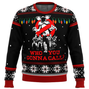 Stranger Things Who You Gonna Call Gifts For Family Holiday Christmas Ugly Sweater