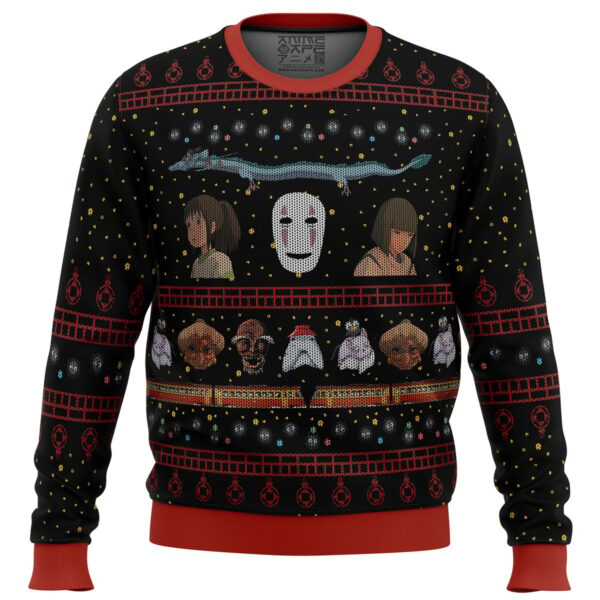 Studio Ghibli No Face Spirited Away Gifts For Family Holiday Christmas Ugly Sweater