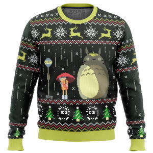 Studio Ghibli Totoro Rain Gifts For Family Holiday Christmas Ugly Sweater