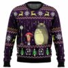 Studio Ghibli Totoro Rain Gifts For Family Holiday Christmas Ugly Sweater