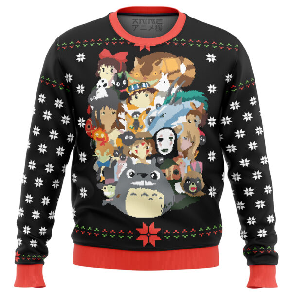 Studio Ghibli Xmas Main Gifts For Family Holiday Christmas Ugly Sweater