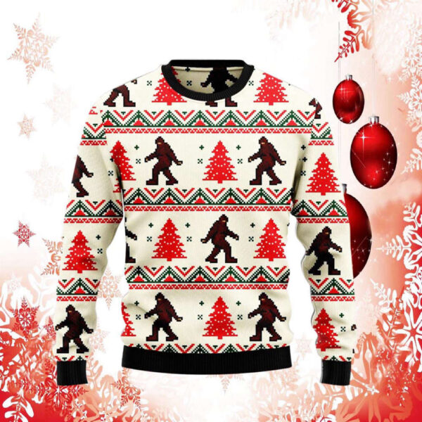 Stylish Bigfoot Best Holiday Christmas Ugly Sweater Gifts For Family