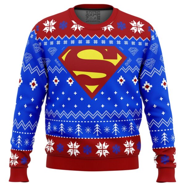 Super Heroes Superman Christmas Gifts For Family Holiday Christmas Ugly Sweater