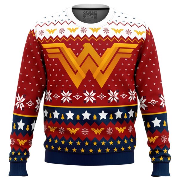 Super Heroes Wonder Woman Christmas Gifts For Family Holiday Christmas Ugly Sweater