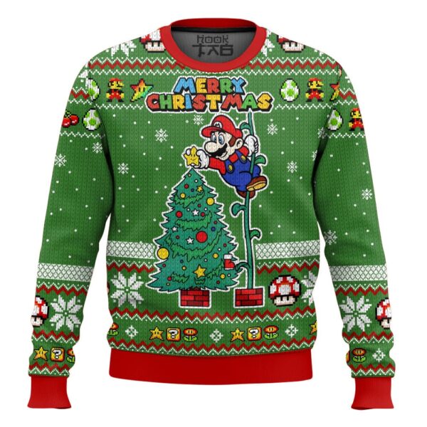 Super Mario Christmas Tree Best Holiday Christmas Ugly Sweater Gifts For Family