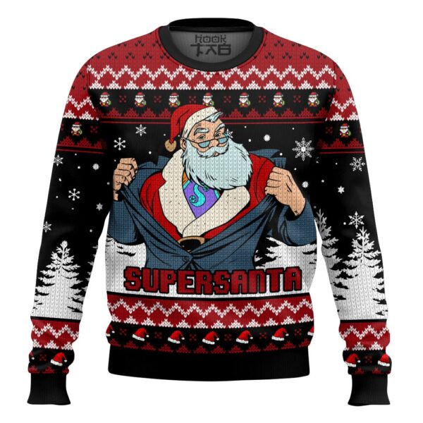 SuperSanta Best Holiday Christmas Ugly Sweater Gifts For Family