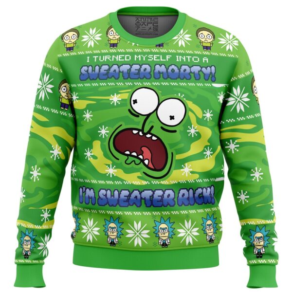 Sweater Rick Rick and Morty Gifts For Family Holiday Christmas Ugly Sweater