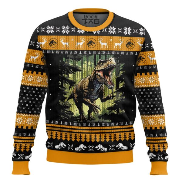 T-Rex Jurassic ParkWorld Best Holiday Christmas Ugly Sweater Gifts For Family