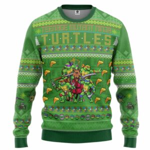 TMNT Turtles Ugly Christmas Style Custom Best Holiday Christmas Ugly Sweater Gifts For Family