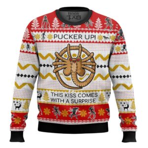 TRS x Facehugger Meme Best Holiday Christmas Ugly Sweater Gifts For Family