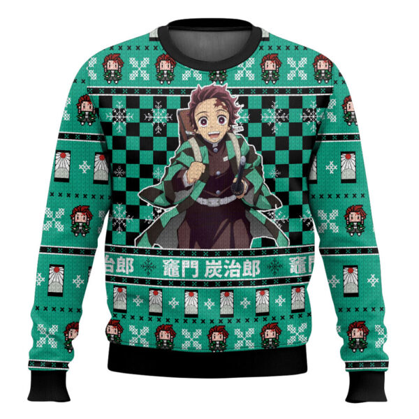 Tanjiro Demon Slayer Gifts For Family Holiday Christmas Ugly Sweater