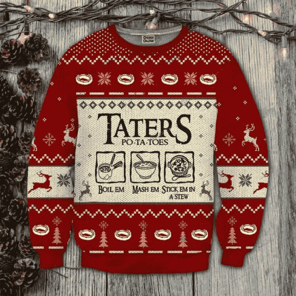 Taters Potatoes LOTR Best Holiday Christmas Ugly Sweater Gifts For Family