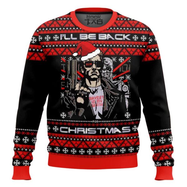 Terminator I’ll Be Back A Very Cyber Christmas Best Holiday Christmas Ugly Sweater Gifts For Family