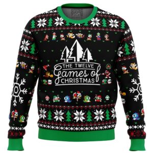 The 12 Games of Christmas Gifts For Family Holiday Christmas Ugly Sweater