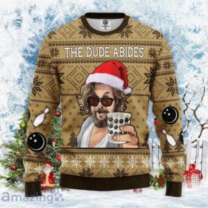 The Big Lebowski The Dude Abides Cute Christmas Gift Gifts For Family Holiday Christmas Ugly Sweater