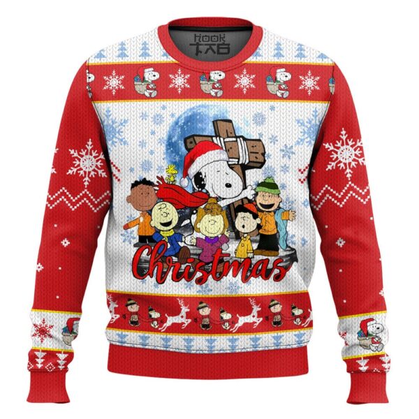 The Charlie Brown and Snoopy Show Best Holiday Christmas Ugly Sweater Gifts For Family