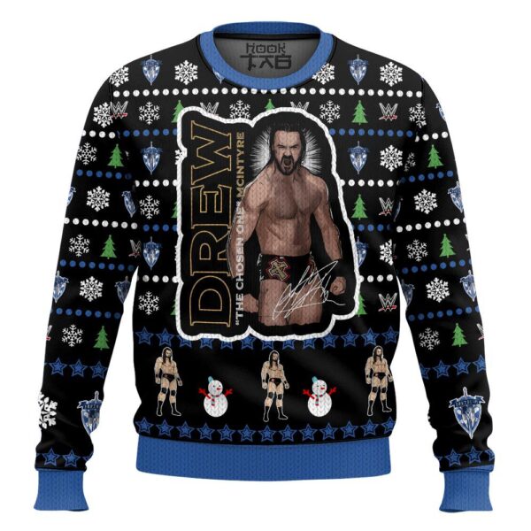 The Chosen One Drew McIntyre Best Holiday Christmas Ugly Sweater Gifts For Family