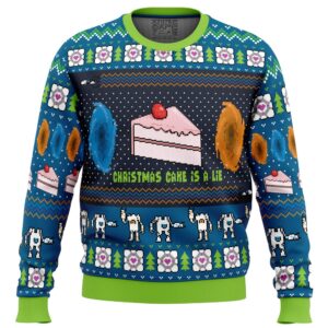 The Christmas Cake Is A Lie Portal 2 Gifts For Family Holiday Christmas Ugly Sweater