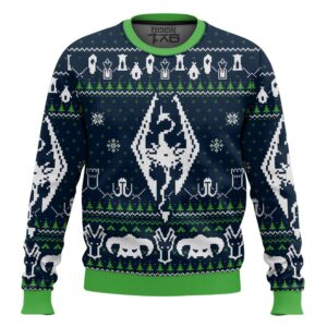 The Elder Scrolls V Skyrim Best Holiday Christmas Ugly Sweater Gifts For Family