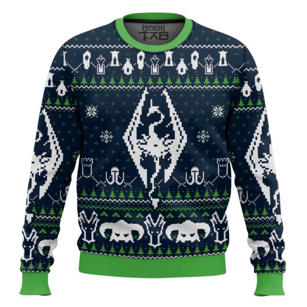 The Elder Scrolls V Skyrim Best Holiday Christmas Ugly Sweater Gifts For Family