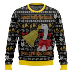 The Goose gets the bonk Christmas Best Holiday Christmas Ugly Sweater Gifts For Family