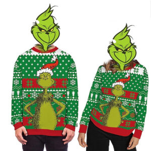 The Grinch Christmas 3D Ugly Thicken Ugly Christmas Sweaters