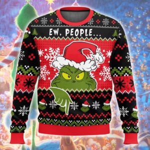 The Grinch Ew People Ugly Christmas Sweaters